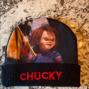 Chuckie horror movie 1980s themed winter beanie